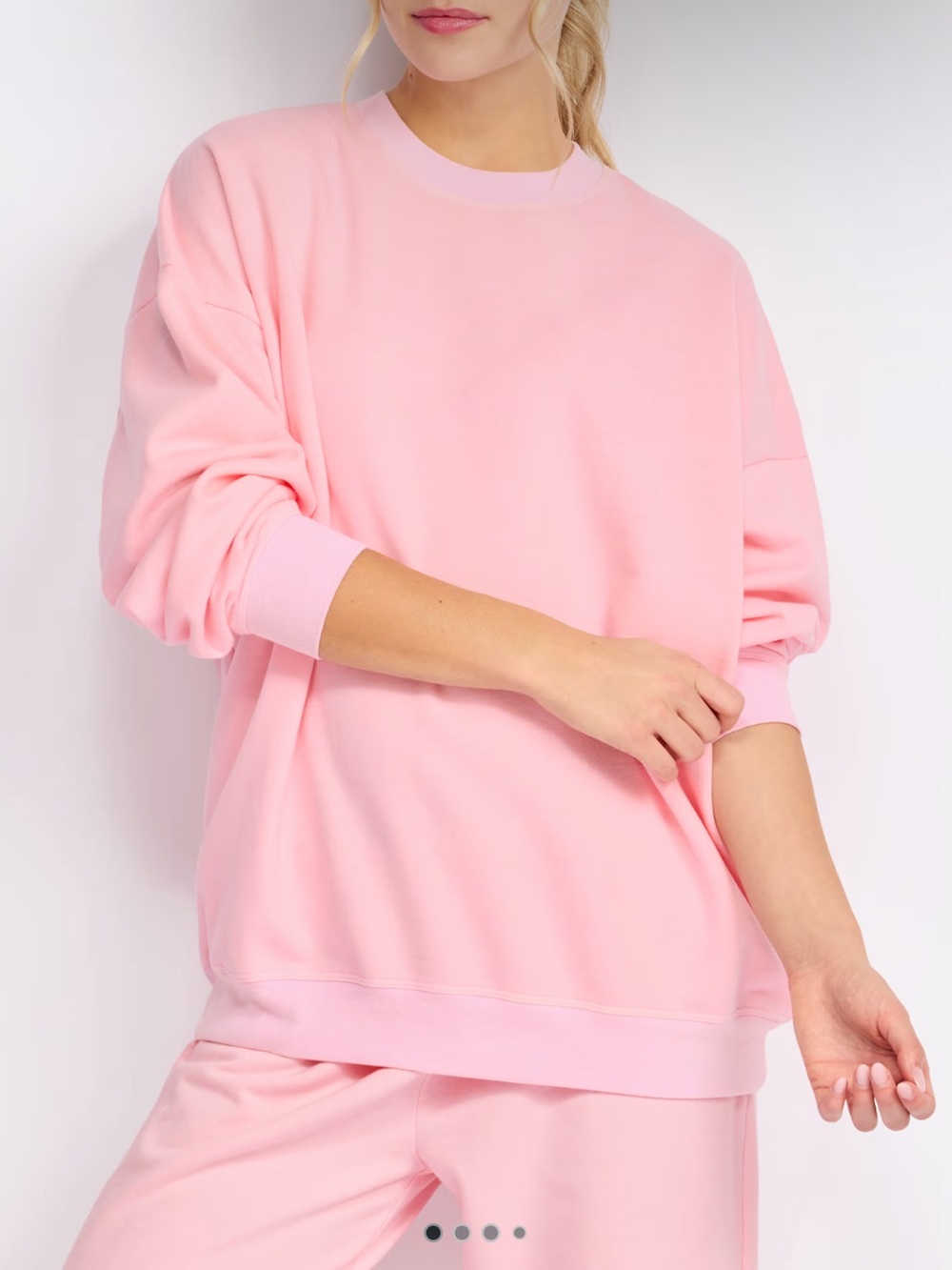 Year of Ours Pink Oversized Crewneck Sweatshirt